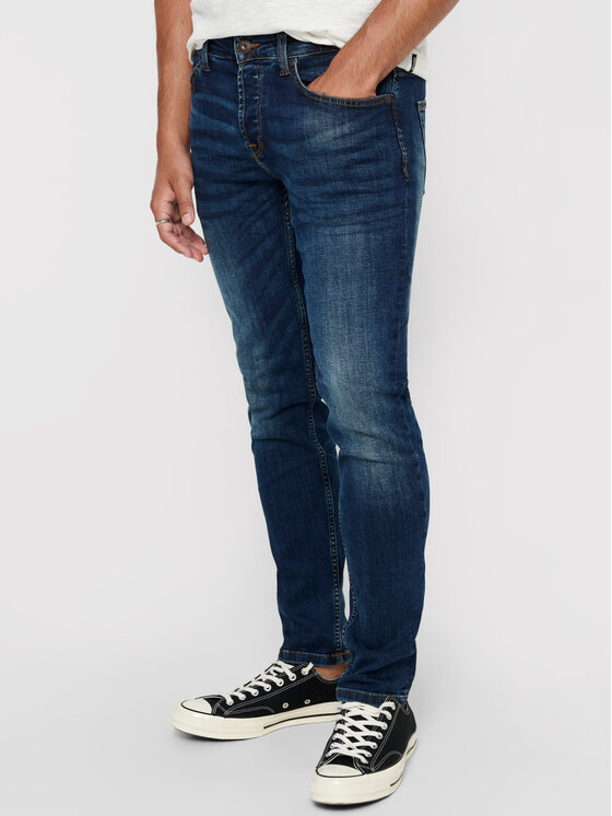 Only & Sons Only & Sons Jeansy Weft 22005076 Granatowy Regular Fit