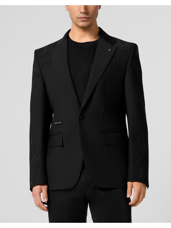 PHILIPP PLEIN PHILIPP PLEIN Marynarka 29060 Czarny Regular Fit