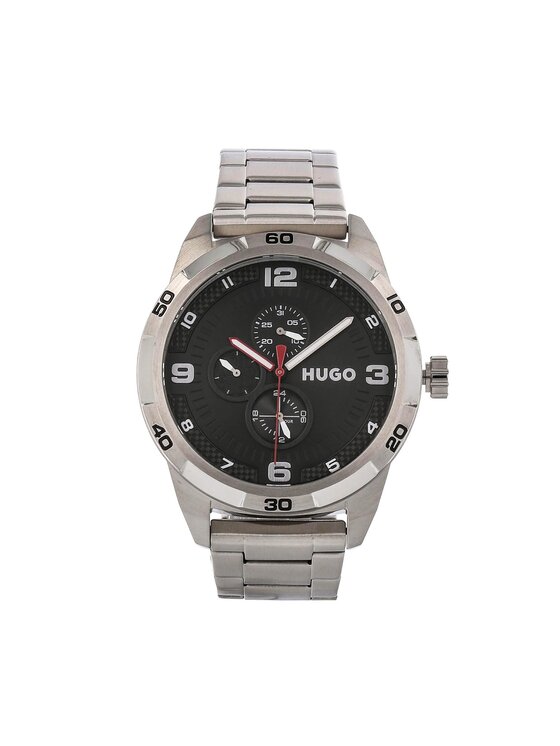 HUGO Hugo Zegarek Grip 1530276 Srebrny