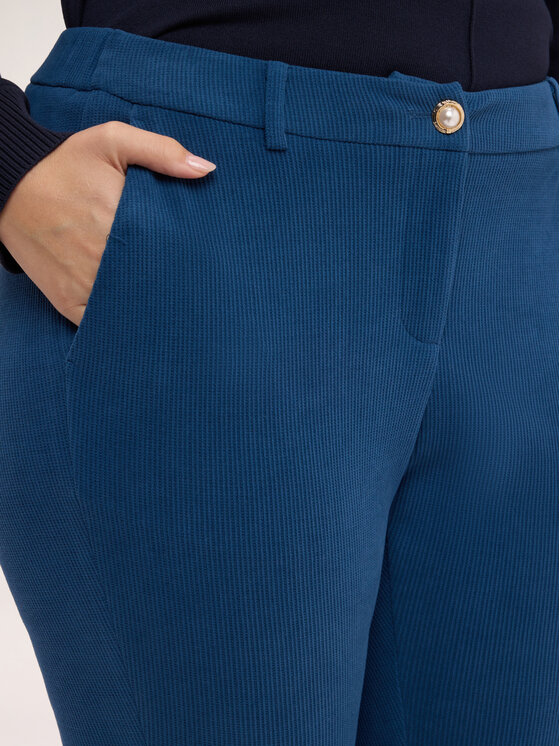 Fiorella Rubino Fiorella Rubino Pantaloni di tessuto P089L002525N024 Turchese Regular Fit