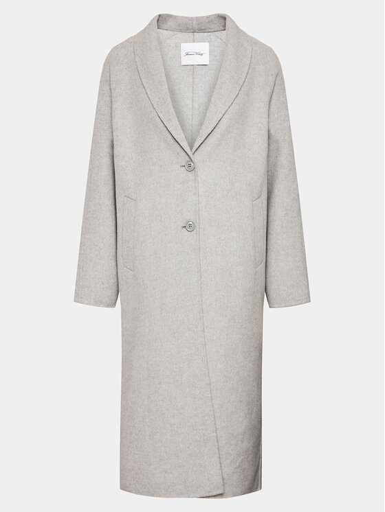 American Vintage American Vintage Cappotto di lana Dadoulove DADO17HCH23 Grigio Relaxed Fit