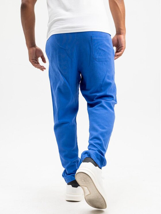 Machinist Machinist Spodnie materiałowe Spodnie Materiałowe Loose Fit Męskie Niebieskie Machinist Relaxed Crinkly Light L Niebieski Regular Fit