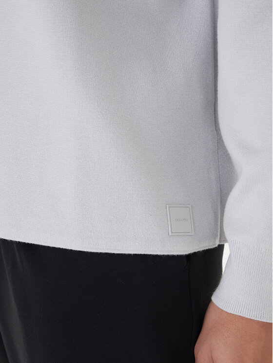 Calvin Klein Calvin Klein Sveter Ls Ck Tech Knit Crwnk LV040BM347 Sivá Regular Fit
