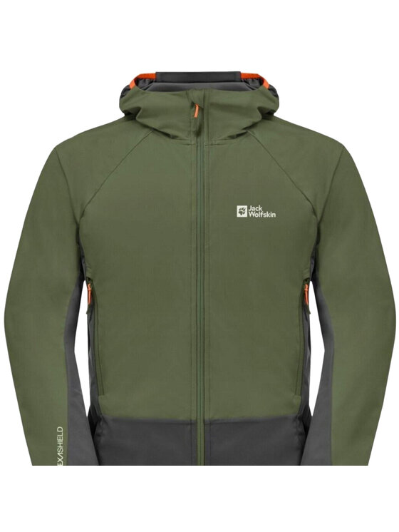 Jack Wolfskin Jack Wolfskin Kurtka przejściowa Eagle Peak II Jkt M Zielony Regular Fit