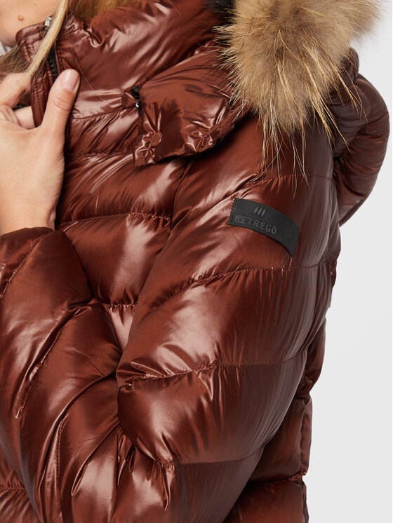 Hetregó Hetregó Пухено яке Holly 8M710M 22WD04 Кафяв Regular Fit