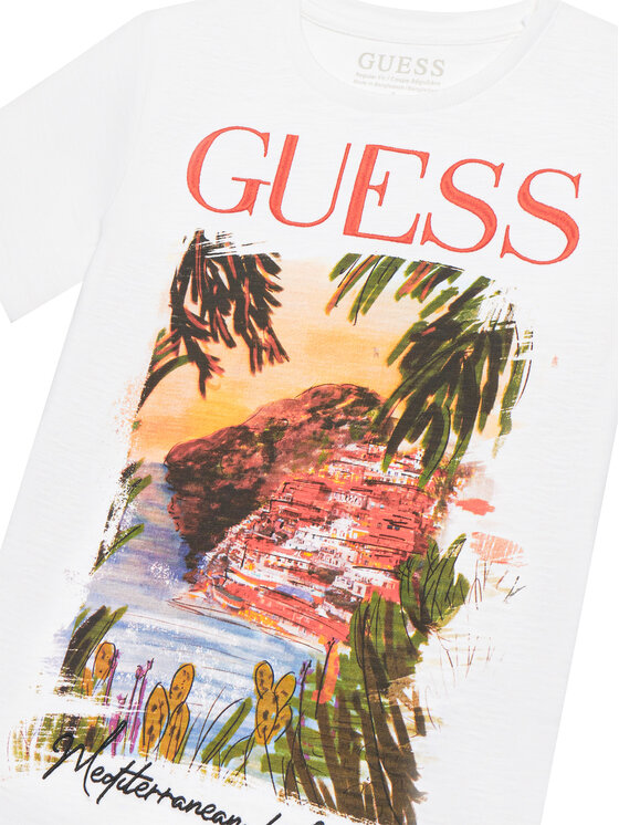 Guess Guess T-Shirt L6GI05 K6XN4 Bílá Regular Fit