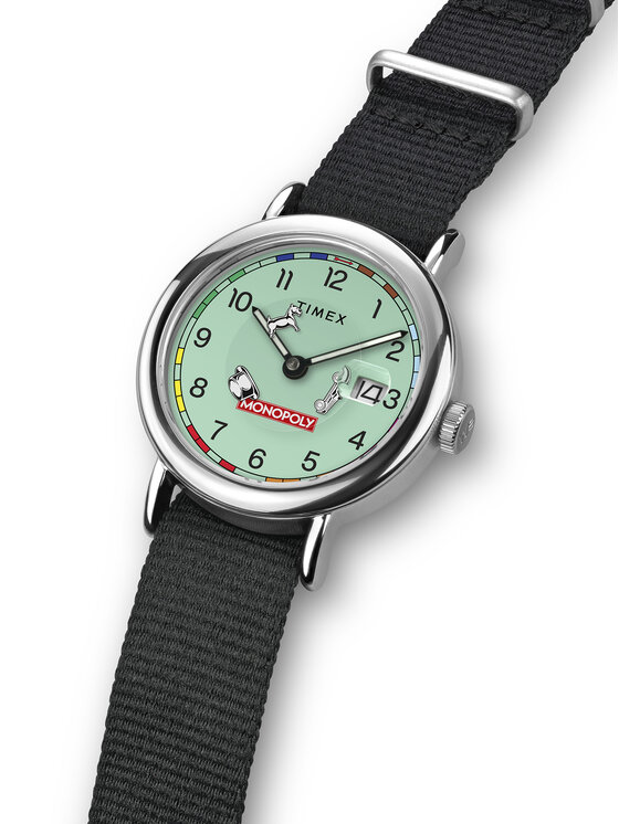 Timex Timex Ročna ura Timex x Monopoly Weekender TW2Y47000 Črna