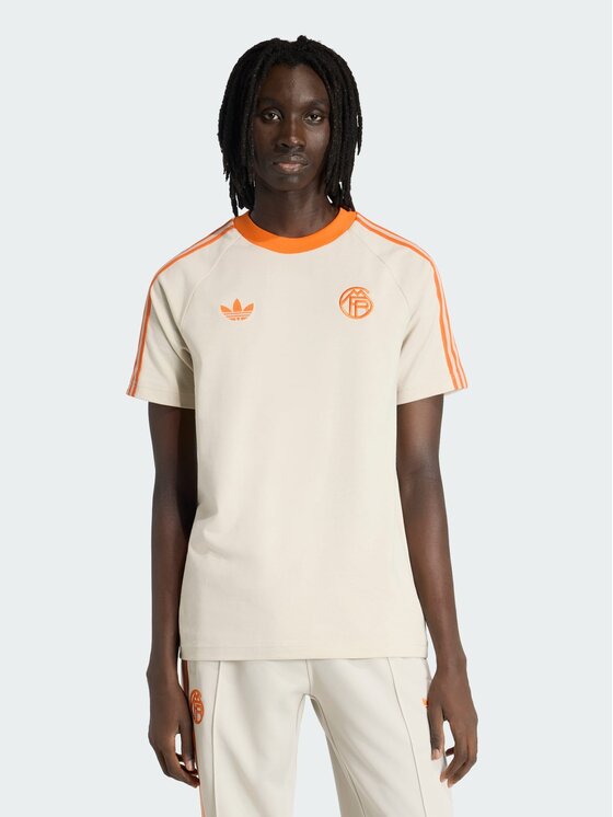 adidas adidas Koszulka techniczna 162171 Beżowy Slim Fit