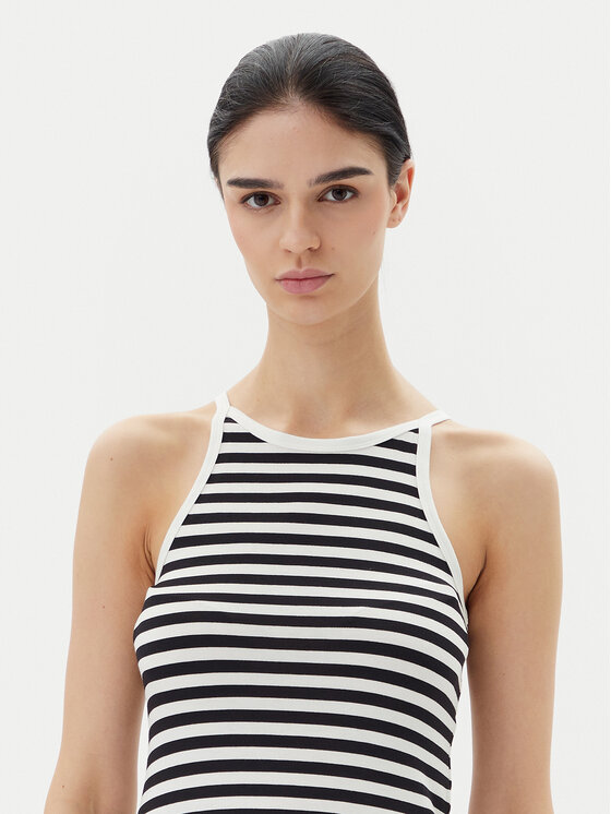 Pieces Pieces Top Jane 17155477 Czarny Slim Fit