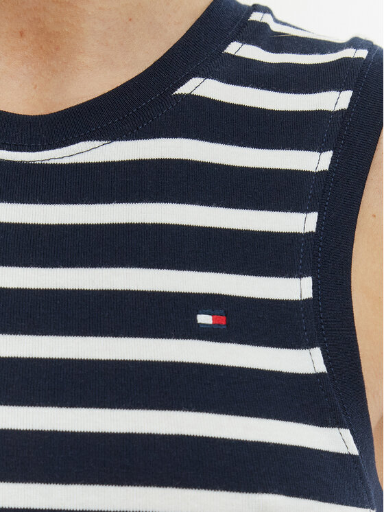 Tommy Hilfiger Tommy Hilfiger топ WW0WW47806 Тъмносин Slim Fit