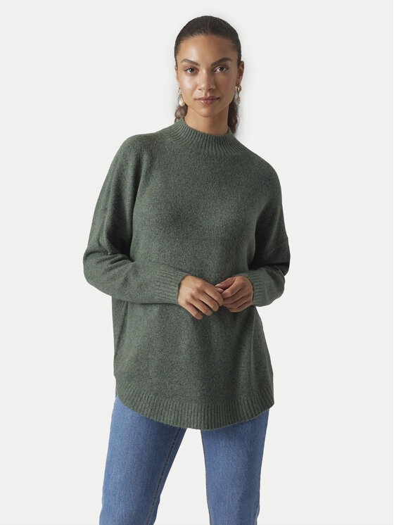 Vero Moda Vero Moda Svetr Plaza 10290784 Zelená Loose Fit