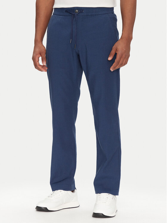 BOSS Bavlnené nohavice Sanderson-L 50536881 Modrá Regular Fit