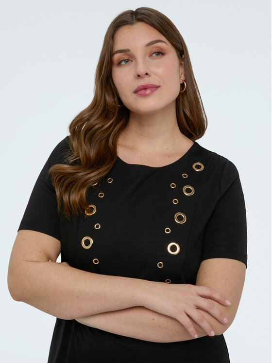 Fiorella Rubino Fiorella Rubino Vestito da giorno 7011T001742N033 Nero A-Line Fit