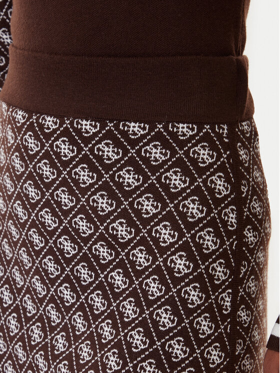 Guess Guess Spódnica ołówkowa W5BD81 Z3JD2 Brązowy ciemny Slim Fit