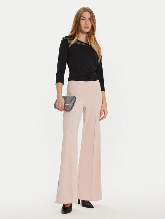 Rinascimento Rinascimento Pantaloni di tessuto CFC0121355003 Rosa Regular Fit