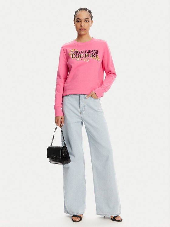 Versace Jeans Couture Versace Jeans Couture Pulóver 78HAIC06 Rózsaszín Regular Fit