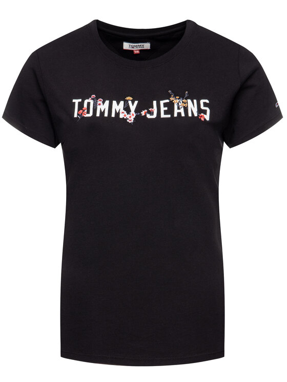 Tommy Jeans Tommy Jeans Marškinėliai Donna DW0DW07170 Juoda Regular Fit