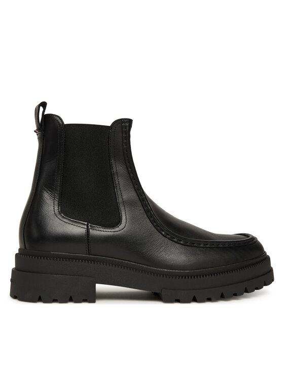 Tommy Hilfiger Tommy Hilfiger Klassische Stiefeletten Th Chunky Dress Casual Chel FM0FM05763 Schwarz