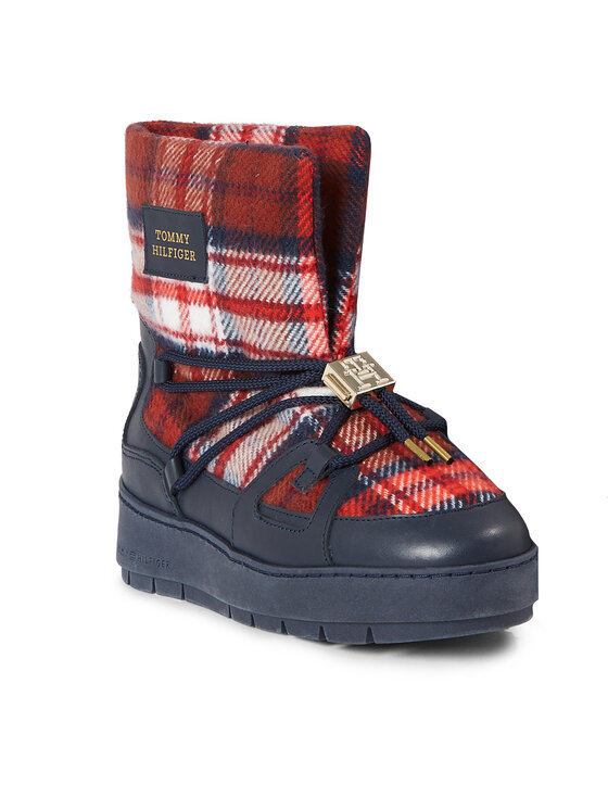 Tommy Hilfiger Tommy Hilfiger Sniego batai Tartan Snowboot FW0FW07612 Mėlyna