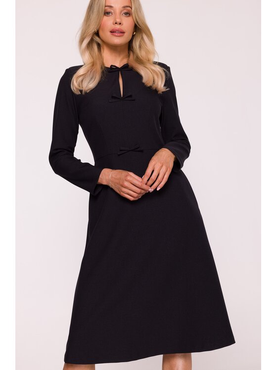 Stylove Stylove Sukienka codzienna S413 Czarny A-Line Fit