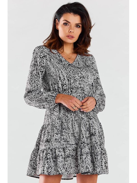 Awama Awama Vestito da giorno A470 Nero Basic Fit