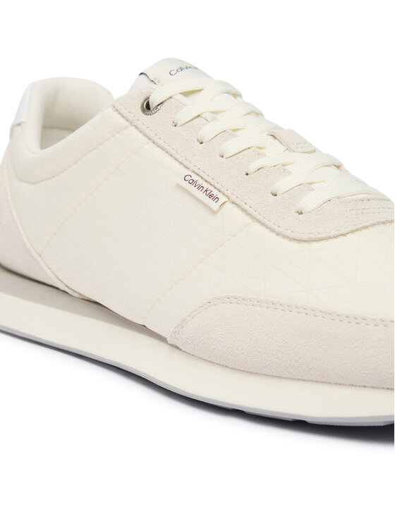 Calvin Klein Calvin Klein Sneakersy Retro Runner Ripstop Aop Ny HM0HM02140 Écru