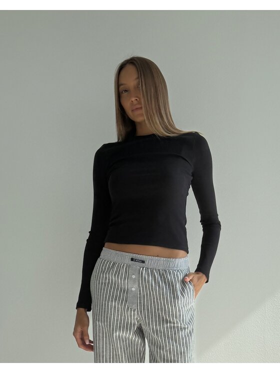 Le Songe Le Songe Longsleeve SAMI Czarny Basic Fit