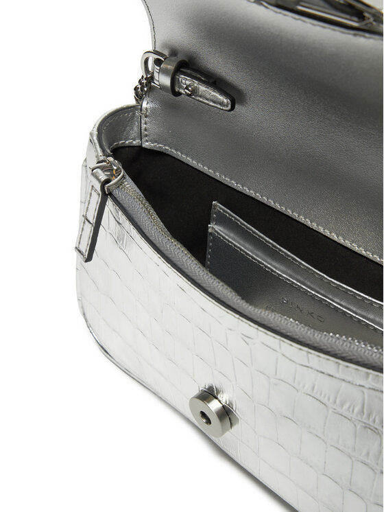 PINKO PINKO Käekott Love One Pocket Simply C AI 24-25 PLTT 103838 A1W5 Hõbedane