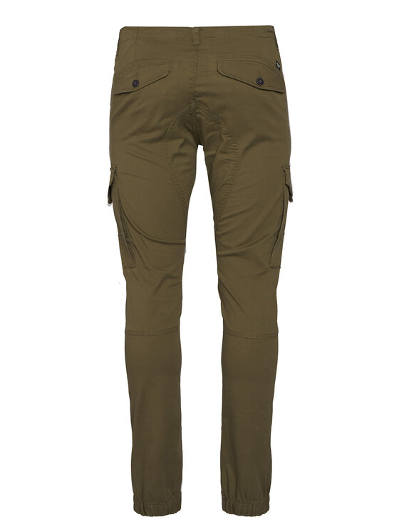 Jack & Jones Jack & Jones Kalhoty z materiálu Paul Flake 12141844 Zelená Tapered Fit