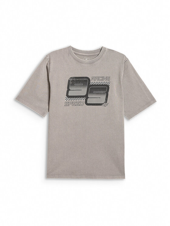4F 4F T-Shirt ESPORTS RACING Szary Loose Fit