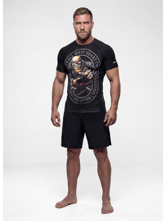 PITBULL PITBULL Koszulka techniczna JIU JITSU Czarny Regular Fit