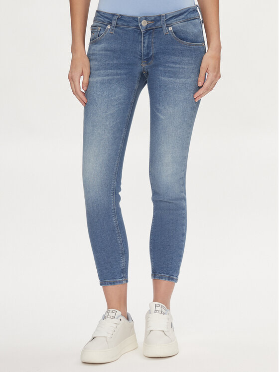 Tommy Jeans Džinsi Scarlett DW0DW18316 Zils Skinny Fit