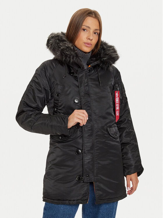 Alpha Industries Parka 113007 Melns Regular Fit