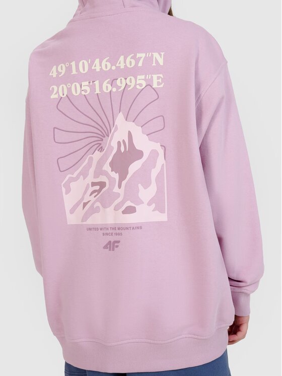 4F 4F Μπλούζα 4FJWspring_summer_2025TSWSF1482 Ανοιχτό μοβ Loose Fit
