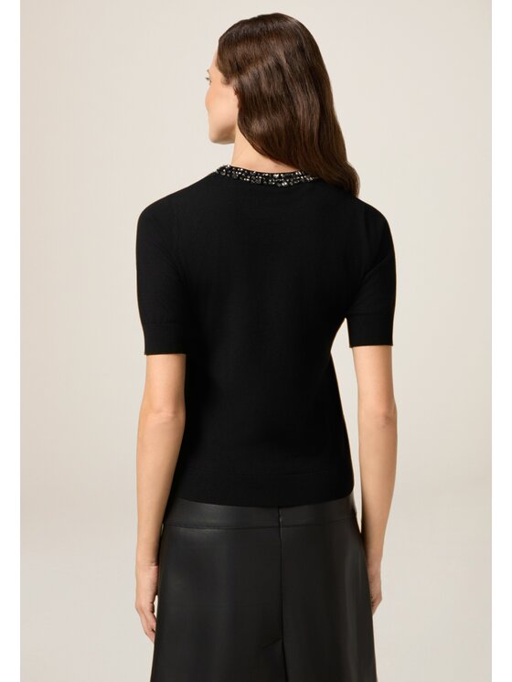 Oltre Oltre Maglione M451J005198N033 Nero Slim Fit