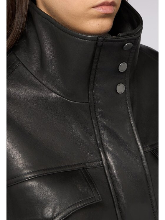 Trussardi Trussardi Kurtka skórzana 8912A000314N033 Czarny Over Fit