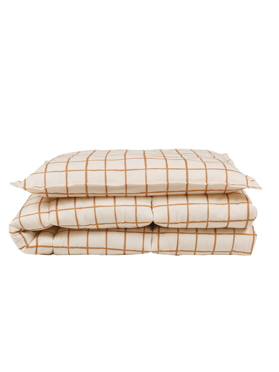 Malomi Malomi Komplet pościeli bedding_set_camel_check Beżowy