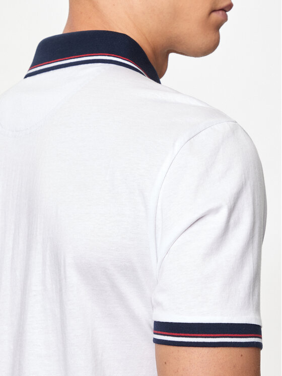 Pierre Cardin Pierre Cardin Тениска с яка и копчета C5 21284.2034 Бял Regular Fit
