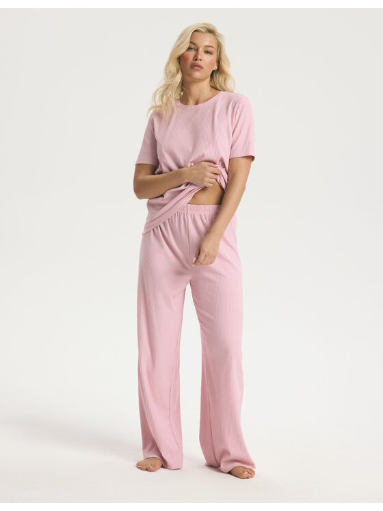 Esotiq Esotiq Piżama 44644 Różowy Regular Fit