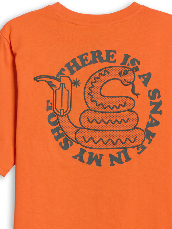 4F 4F T-Shirt HIKING TRIP Pomarańczowy Loose Fit