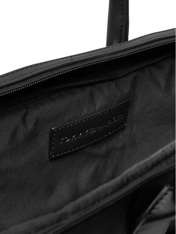 Tommy Hilfiger Tommy Hilfiger Чанта за лаптоп Th Nylon Travel Computer Bag AM0AM13470 Черен