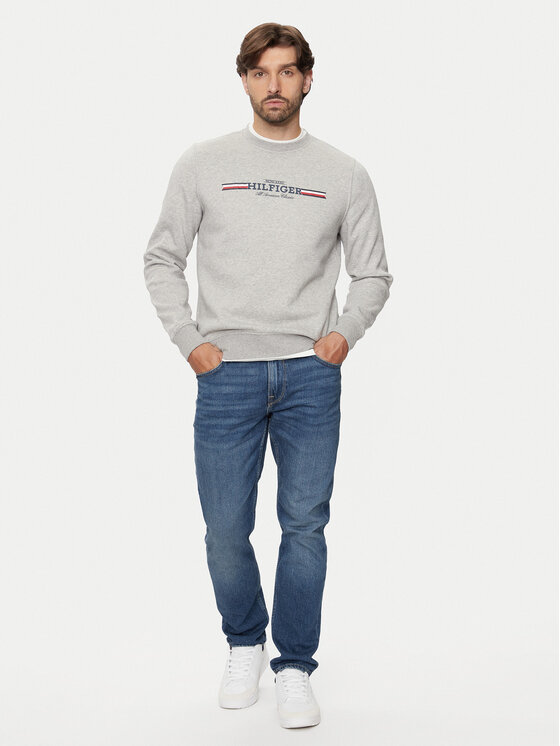 Tommy Hilfiger Tommy Hilfiger Суитшърт MW0MW35530 Сив Regular Fit