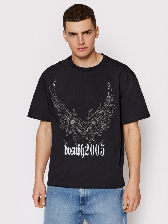 2005 2005 T-Shirt Unisex Swan Černá Regular Fit
