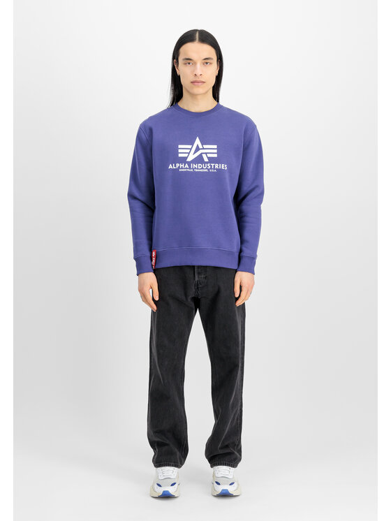 Alpha Industries Alpha Industries Bluza Basic Sweatshirt Fioletowy Regular Fit