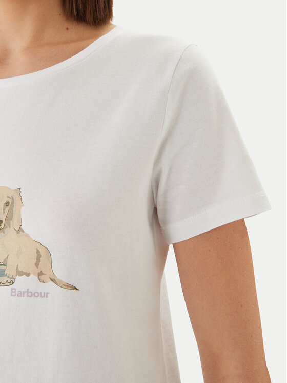 Barbour Barbour T-krekls Brambles LTS0712WH11 Balts Regular Fit