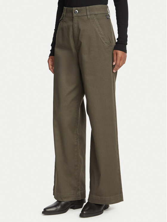 G-STAR G-STAR Текстилни панталони Helsinki  D29952-C096 Тъмнозелен Relaxed Fit