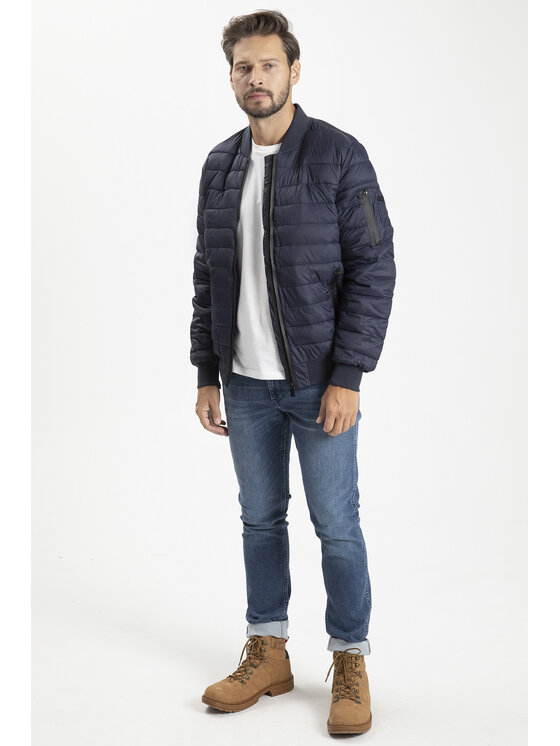 Cross Jeans Cross Jeans Kurtka bomber 40243-001 Granatowy Regular Fit