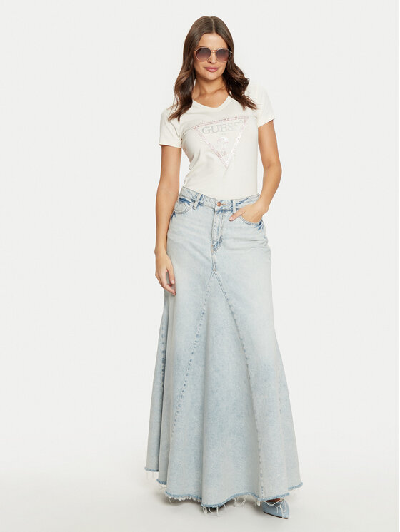 Guess Guess Póló W5RI21 J1314 Ekru Regular Fit