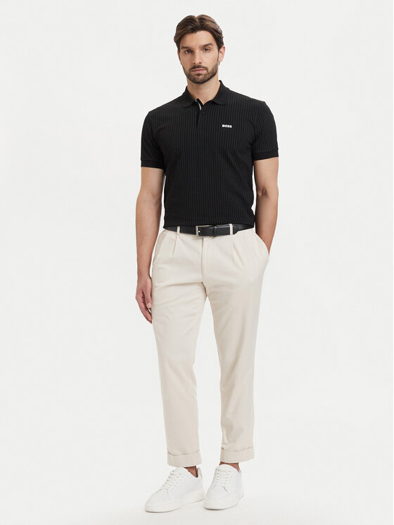 BOSS BOSS Polo särk Pl Goc Birdie 3 50559355 Must Regular Fit