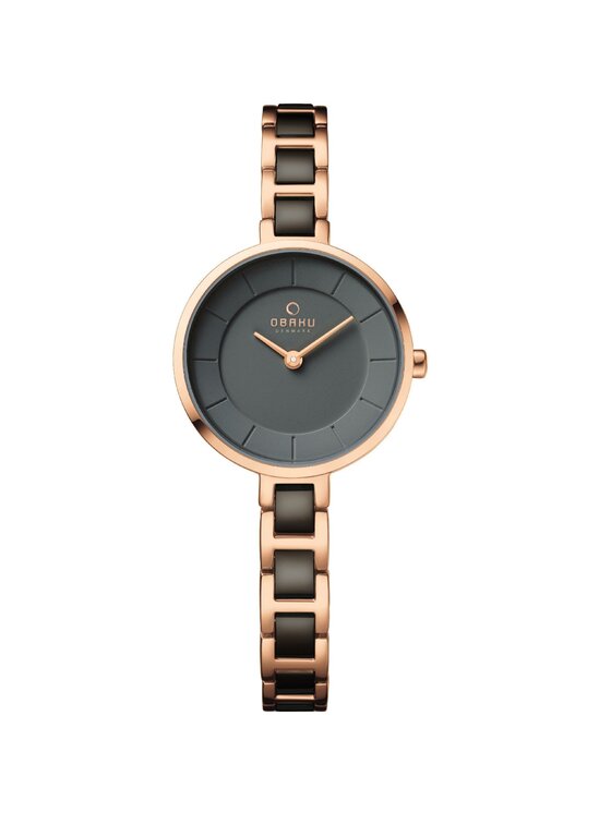 Obaku Obaku Zegarek V183LXVNSV Różowe złoto